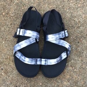 Mens Chaco Lowdown Slide Sandals Size 10 Faded Blue Fog